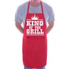 Print4U King Of The Grill BBQ Cooking Novelty Apron Red