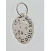 Cabin Keys Keychain, hand stamped made from vintage silver plate