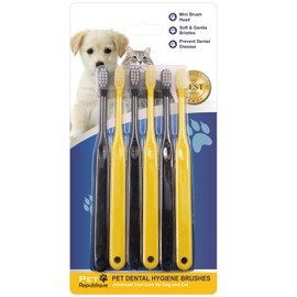 Pet Republique Mini Toothbrush for Cats and Dogs - Designed for Cat, Kitten, Puppy, and Small Dog Like Chihuahuas, Yorkshire, and Poodle (3 or 6 Count) (3)