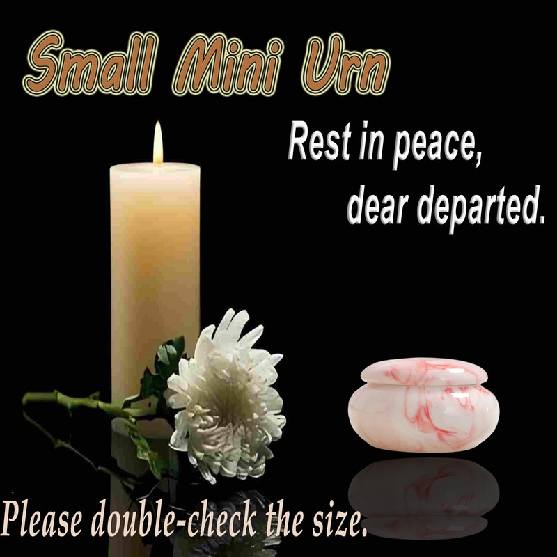 Ceramic Mini Cremation Urn,Small Keepsake Urns for Human Pets Ashes