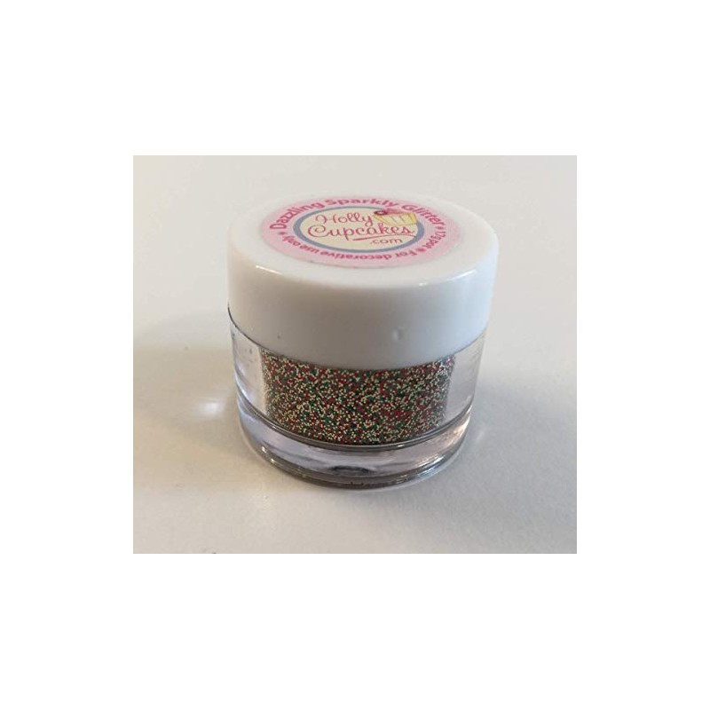 Holly Cupcakes Stunning Sparkly Decorating Glitter: Christmas Mix of Gold,