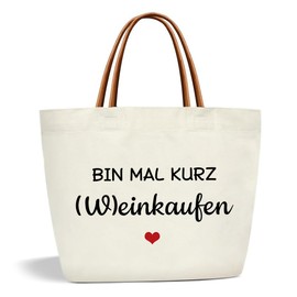 Toozen Canvas Tote Bag for Women, Gift Women's Shopper Bag, Shopping Bag with Funny Saying, Fabric Bag Gift for Women, Wife, Girlfriend, Colleague for Birthday, Holiday, Party