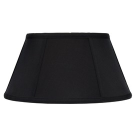 Upgradelights Black with Gold Lining Shantung Silk 16 Inch Bouillotte Lamp Shade