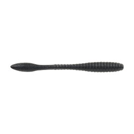 Berkley Powerbait Maxscent Flat Worm Fishing Soft Bait , Black, 4 1/4"