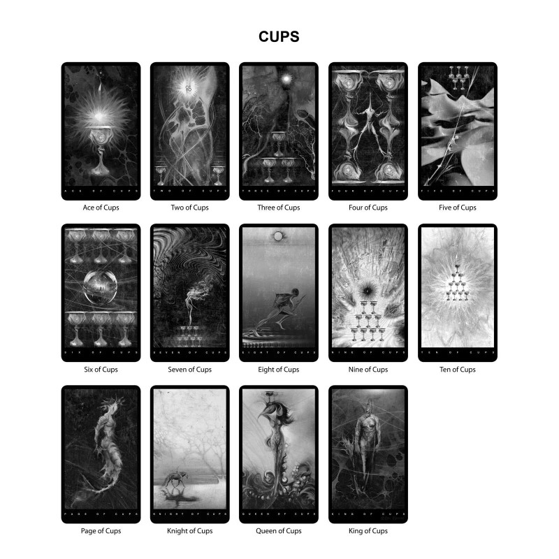 Black Tarot Cards Deck For Shadow Work By Da Brigh