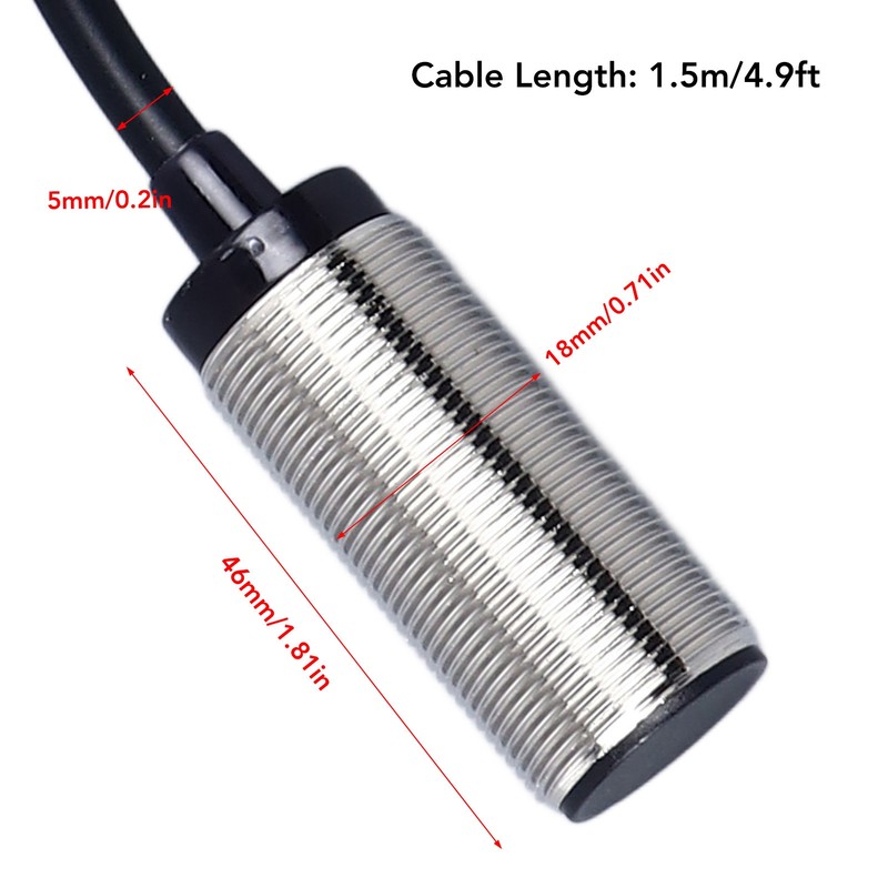 2 Pcs Inductive Proximity Sensor 4mm Detecting Distance DC 3