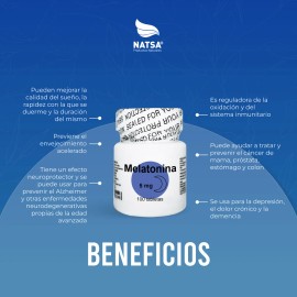 Melatonina 5 Mg, 100 Tabletas Sabor Natural