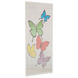 vidaXL Bamboo Butterfly Curtain - 35.4" x 78.7" - Anti-Mosquito, Bug Screen for Apartments, patios & Balconies