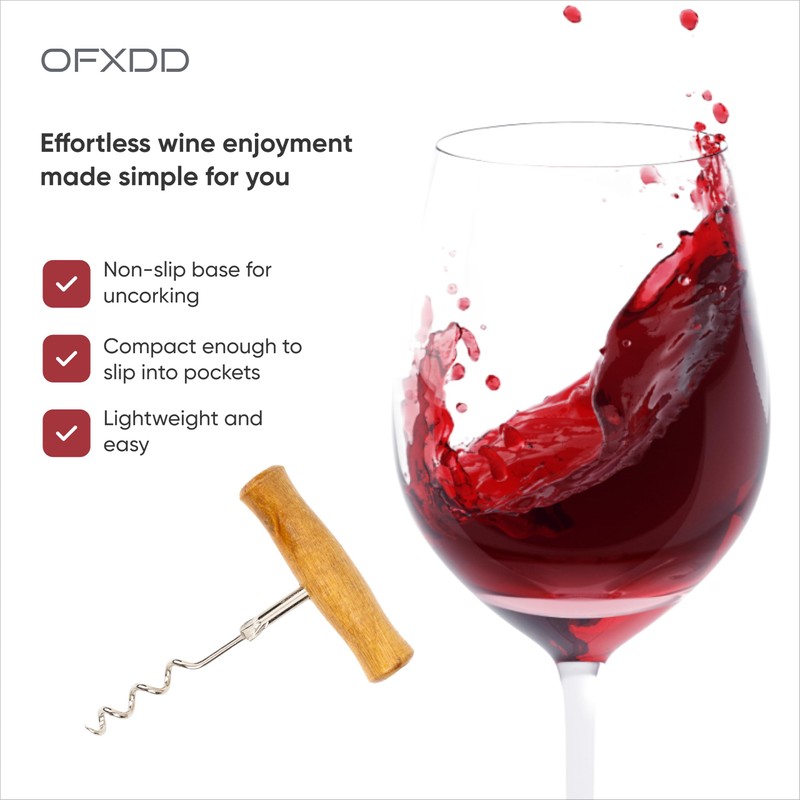 Rated Cool Wooden Sommelier Wine Bottle Opener - Pack of