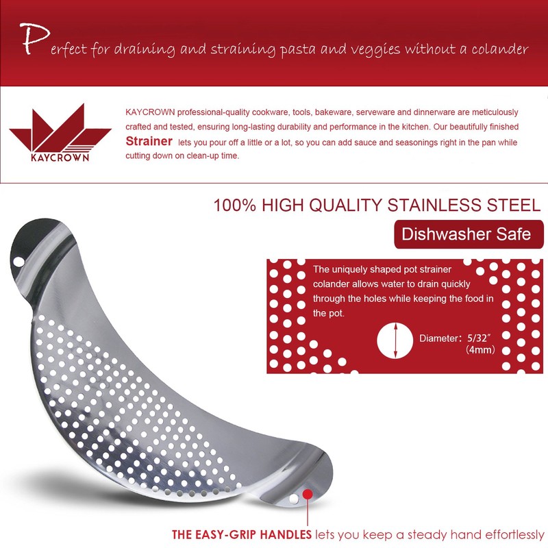 Best Utensils Pan Pot Spaghetti Strainer Premium Stainless Steel Pasta