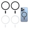 Pack of 4 Universal Magnetic Ring Stickers, Compatible with MagSafe