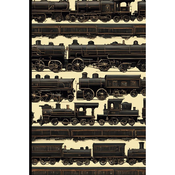 Steam Train NoteBook 120 Pages: Railway Lover Journal