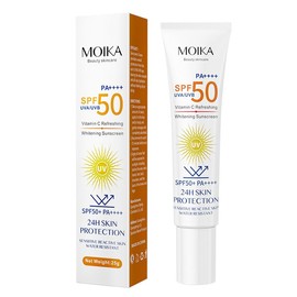 Sunscreen SPF 50, Sun Cream Daily Defense, Vitamin C Face Sunscreen Hydrating, SPF 50+ PA++++ Lightweight and Refreshing, Broad Spectrum UV Protection for All Skin Types (25g)