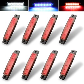 Botepon 8Pcs Led Rock Lights, Strip Lights, Wheel Well Lights, Led Underglow Lights for Trucks, Golf Cart, Jeep Wrangler, RZR, Offroad, F150, F250, Snowmobile (Red)