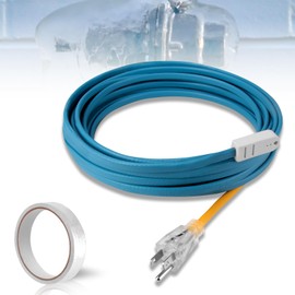 APIOLO 24FT Heat Tape for Water Pipes – Gutter Heat Cable & Water Pipe Insulation, Self-Regulating Temp for Freeze Protection on Metal & Plastic Pipes, Roof Snow De-Icing, Easy Installation 120V