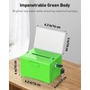 Uniclife Acrylic Donation Box with Lock and Sign Holder Green