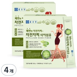 Chong Kun Dang Psyllium Husk Dietary Fiber 30 packs, 204 g, 4 pieces / 종근당 차전자피 식이섬유 30개입, 204g, 4개