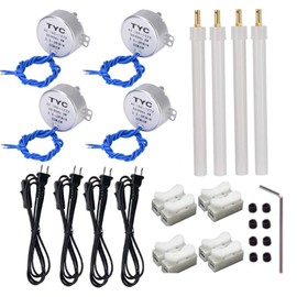 4PCS Cup Turner Kit Accessories for Crafts Tumbler Includes Cup Turner Motor Synchronous Turntable Motors,Coupling Connectors Cup Wands - Ideal for Cuptisserie Tumbler Cup Rotator Machince (2.5-3RPM)