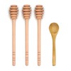 4PCS 6 inch Honey Dipper Sticks Honey Spoon, Wooden Honey