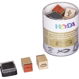 Heyda stamp tin design size: approx. 1.5 x 1.5 cm.