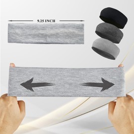 DZSEE Sweat & Workout Headbands for Women - Non-Slip, Moisture Wicking, Soft Cotton Sports Headbands for Gym, Yoga, Running, Athletic Use, 6 Pcs