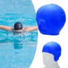 Waterproof Silicone Swimming Cap with Ear Protection 3D Strong Elasticity