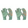 Digz Women's Leather Palm Garden Gloves with Knit Wrist, Coral