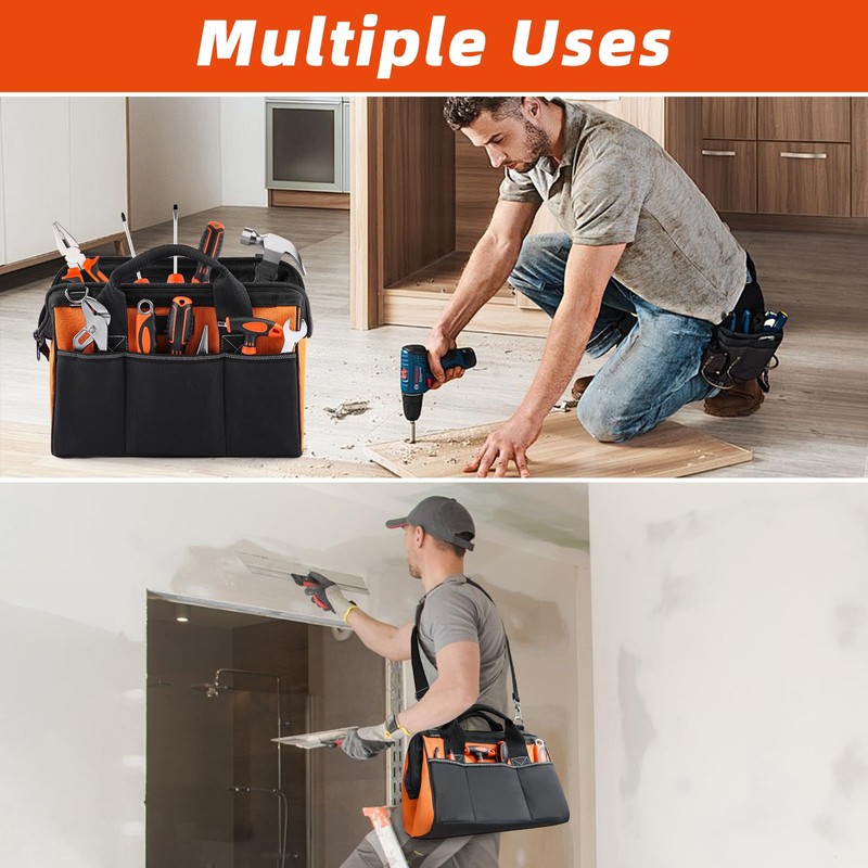 ROCKCOON Tool Bag 14'', Thick Outer Pocket Tool Organizer Waterproof,