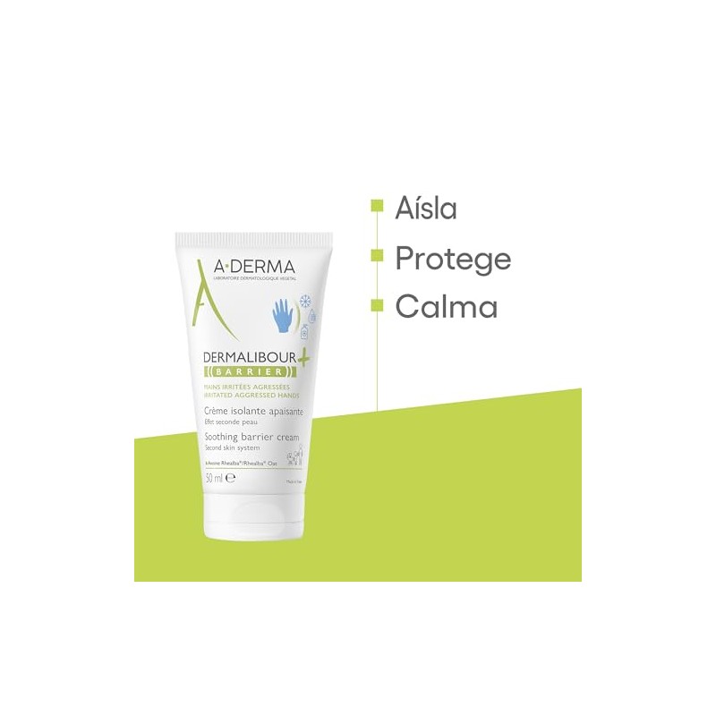 A-DERMA Dermalibour+ Crema Corporal Barrera Protectora Piel Seca, 50 ml