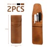 Pack of 2 Pencil Case, PU Leather Pen Case, Handmade