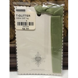 PAPAYA Glitter Gift Tag Letter B