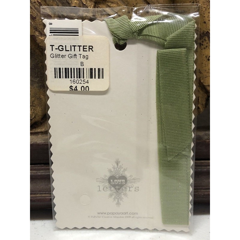 PAPAYA Glitter Gift Tag Letter B