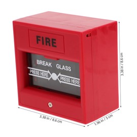 COHEALI 3pcs Glass Break Alarm Button Emergency Door Release Fire Exit Access Control Durable Portable Design for Security Firefighting Situations