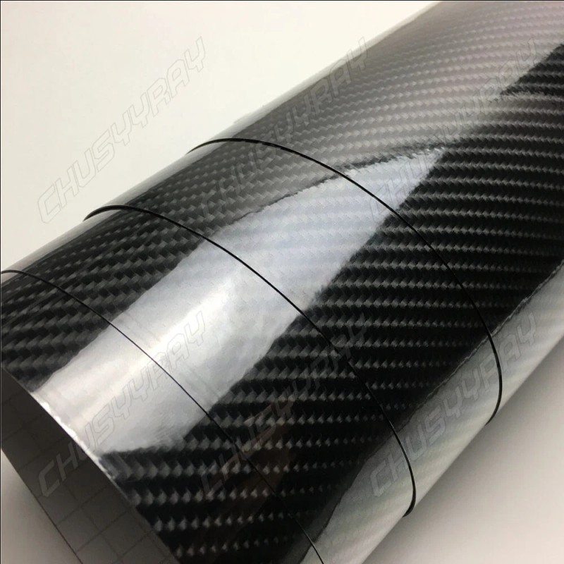 chusyyray Carbon Fiber Vinyl Car Auto 7D Glossy Wrap Sheet
