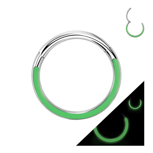 AccGin Hinged Piercing Rings Hoops 16G ASTM F136 Titanium Seamless