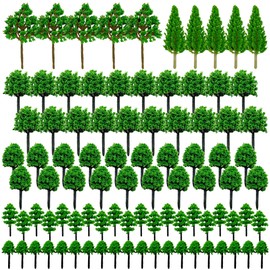 Cayway Model Building Trees 3 ~ 7.5 cm Trees Model Building Model Tree Train Trees Plastic Model Trees for DIY Landscape Garden Decoration Model Landscape Pack of 90