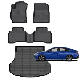 for Hyundai Elantra Hybrid Floor Mats 2025 2024-2021,Car Mats for Hyundai Elantra Hybrid All Weather Floor Mats Cargo Floor Liner Accessories 2021-2025