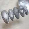 Silver Heart Office Handmade Nail Tips Iron Nails - Short