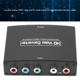 Adaptador de Componente a HDMI, Convertidor de Interfaz Multimedia YPbPr a HD, Compatible con Audio de Video 1080P, Fácil de Instalar