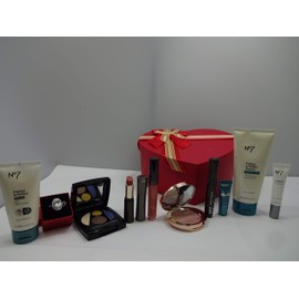 No7 Make Up & Skincare Collection Gift Hamper Gift Wrapped + Silver Plated Crystal Ring Boxed, Make Up Bundle For Women