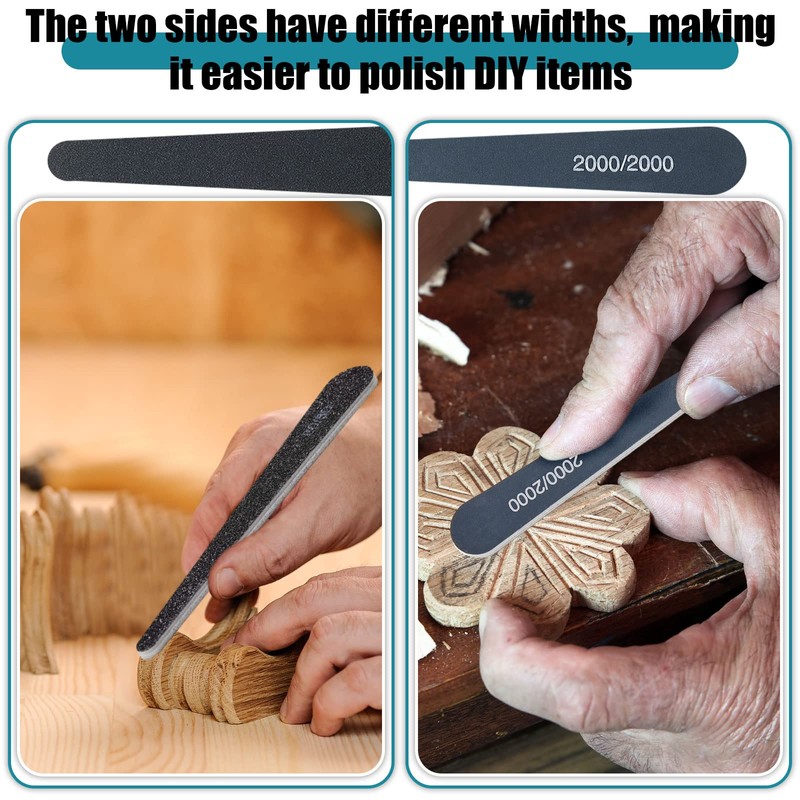20 Pcs Honoson Sanding Sticks for Plastic Models Polishing Sticks