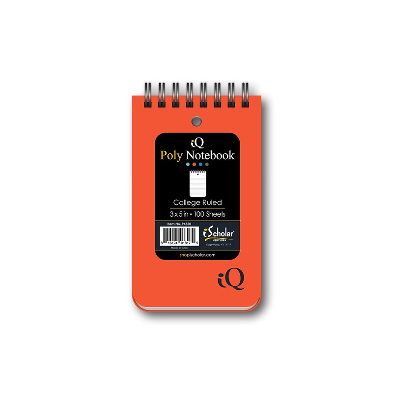 iScholar Double Wire Poly Memo Book, 3 x 5", Top