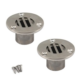 Zerniple 304 Stainless Steel Floor Deck Drain Marine Hardware For Yacht Or Bathroom (Pack of 2)