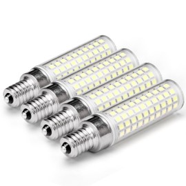 Heifymi E12 - Bombillas LED para candelabros equivalentes a 100 W, 6000 K, luz blanca, 1200 lm, 120 voltios, C7 T6 E12, luces colgantes LED para lámpara de techo, ventilador de maíz, lámpara de sal,