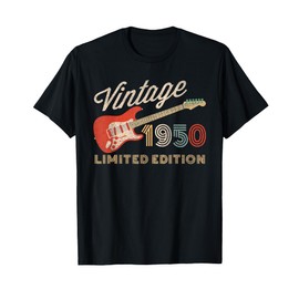 Vintage 1950 Limited Edition Guitar Year Of Birth Birthday T-Shirt