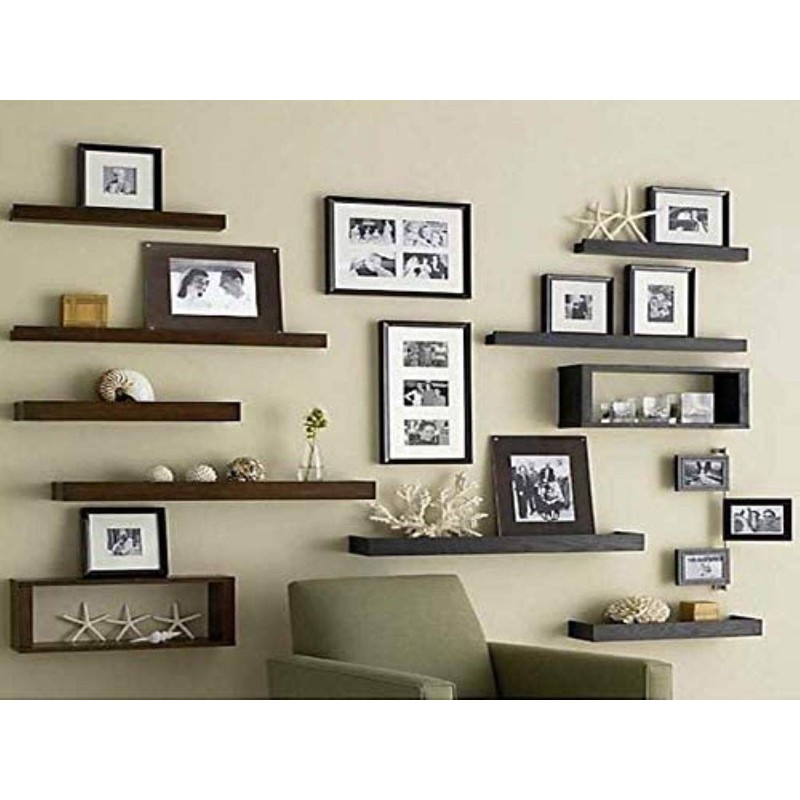 Heavy Duty Long Concealed/Invisible/Hidden Floating Shelf Support Brackets Oak Mantel