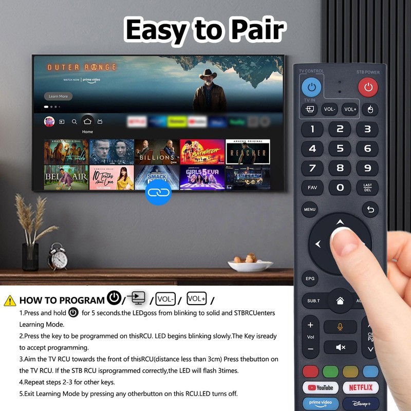 New V3 Pro Voice Remote Control Compatible with vSeeBox V1,