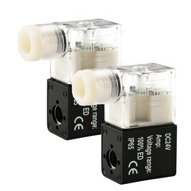 Baomain Coil Voltage DC 24V For Pneumatic Solenoid Valve 4V210-08&4V230C-08 Pack of 2