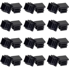 Suiwotin 24Pack 19Mm (3/4 Inch) Square Plastic Plug, Square Tubing End Caps, Tubing Post