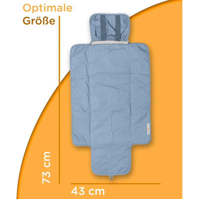 Jubi® Changing Mat Blue Made of Organic Cotton and ÖkoTex